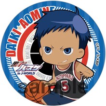 「マネージャーのお仕事」の景品として贈呈される、缶バッジの1種。(c)藤巻忠俊／集英社・黒子のバスケ製作委員会