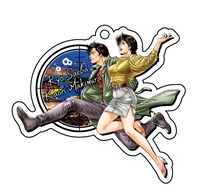 アニメガ限定の30周年キーホルダー。(c)北条司/NSP 1985,版権許諾証 AK-705