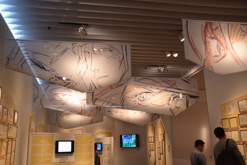 「機動戦士ガンダム展 THE ART OF GUNDAM」会場の様子。