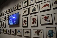 「機動戦士ガンダム展 THE ART OF GUNDAM」会場の様子。