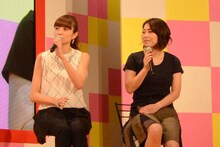 「オンナミチ」トークショーの様子。左から片瀬那奈、北沢バンビ。