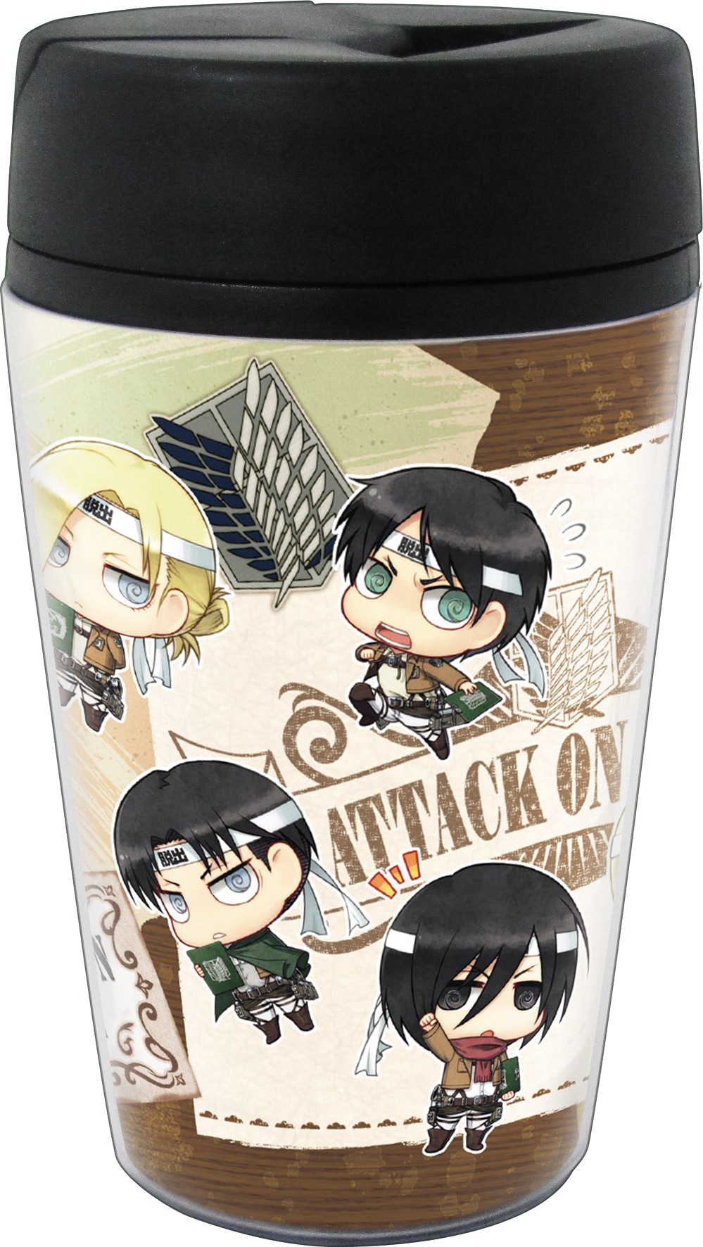 コラボグッズの「ちみキャラ脱出兵団タンプラー」。