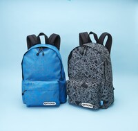 「DORAEMON × HELLO KITTY」のアウトドアリュック。￼(c)Fujiko-Pro (c)1976, 2015 SANRIO CO.,LTD.