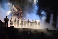 「進撃の巨人 ATTACK ON TITAN」完成披露ジャパンプレミアの様子。