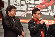 樋口真嗣監督、松尾諭。