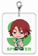 J賞：すいすいスプリンタープレートチャーム（全6種）のうち1種。 (c)渡辺航 (週刊少年チャンピオン) /弱虫ペダルGR製作委員会