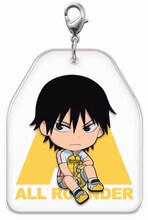 K賞：びゅんびゅんオールラウンダープレートチャーム（全6種）のうち1種。 (c)渡辺航 (週刊少年チャンピオン) /弱虫ペダルGR製作委員会