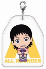 K賞：びゅんびゅんオールラウンダープレートチャーム（全6種）のうち1種。 (c)渡辺航 (週刊少年チャンピオン) /弱虫ペダルGR製作委員会