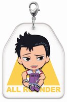 K賞：びゅんびゅんオールラウンダープレートチャーム（全6種）のうち1種。 (c)渡辺航 (週刊少年チャンピオン) /弱虫ペダルGR製作委員会