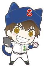 「ダイヤのA」in ナンジャタウンサテライト大宮アルシェ店で展開される、猫耳帽子のイラスト。(c)寺嶋裕二・講談社/「ダイヤのA-SS-」製作委員会・テレビ東京