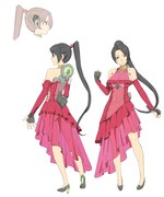 若木民喜による紅葉のデザイン画。(c)2012-2015 コーエーテクモゲームス Team NINJA All rights reserved. Akira, Sarah, Pai, Jacky characters (c)SEGA. Virtua Fighter is either a registered trademark or trademark of SEGA Corporation.