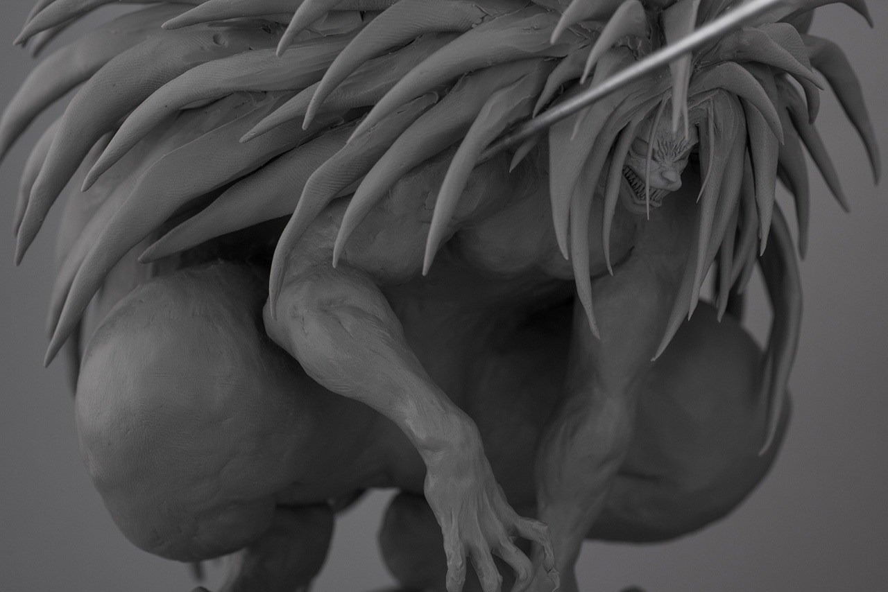 目下製作中の「とらフィギュア」（原型師・大山竜）。(c)藤田和日郎・小学館／うしおととら製作委員会