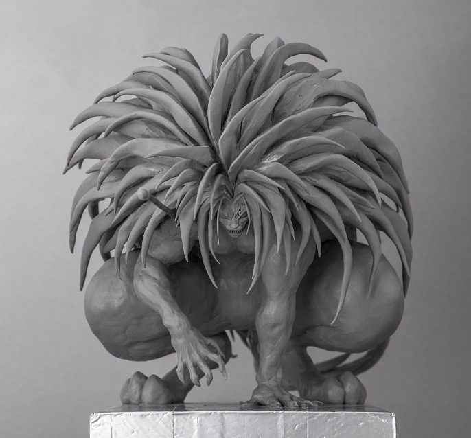 目下製作中の「とらフィギュア」（原型師・大山竜）。(c)藤田和日郎・小学館／うしおととら製作委員会