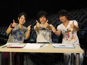 「嵐山隊長のトリガートーク!!!」収録の様子。（左から）村中知、岡本信彦、浪川大輔。