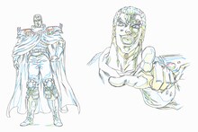 「北斗の拳 イチゴ味」アニメ版のサウザー設定画。 (c)武論尊・原哲夫/NSP 1983,(c)イチゴ味 2015