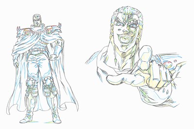 アニメ「北斗の拳 イチゴ味」サウザーの設定画。(c)武論尊・原哲夫/NSP 1983, (c)イチゴ味 2015