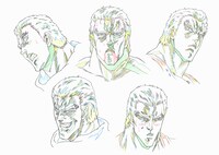 「北斗の拳 イチゴ味」アニメ版のサウザー設定画。 (c)武論尊・原哲夫/NSP 1983,(c)イチゴ味 2015