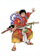 隈取りをしたルフィのビジュアル。(c)尾田栄一郎／集英社