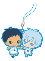 「黒子のバスケ カプセルラバーマスコットEX 帝光中」の黒子＆青峰。