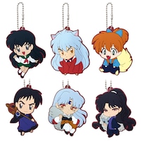 「犬夜叉ラバーマスコット」のラインナップ。