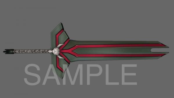 久保帯人デザインによる「ドラゴンクエストX オンライン」内の武器「シュパルトブレード」。(c)2012-2015 ARMOR PROJECT/BIRD STUDIO/SQUARE ENIX All Rights Reserved.