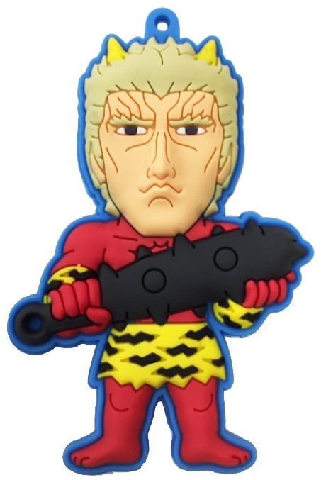 「北斗の拳世紀末ご当地伝説 ラバーマスコット」大分バージョン。(c)武論尊・原哲夫/NSP 1983