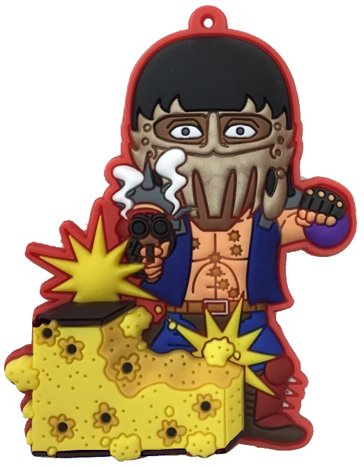 「北斗の拳世紀末ご当地伝説 ラバーマスコット」長崎バージョン。(c)武論尊・原哲夫/NSP 1983