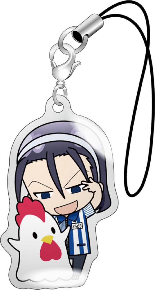 東堂尽八のメタルチャームストラップ (c)渡辺航（週刊少年チャンピオン）/劇場版弱虫ペダル製作委員会