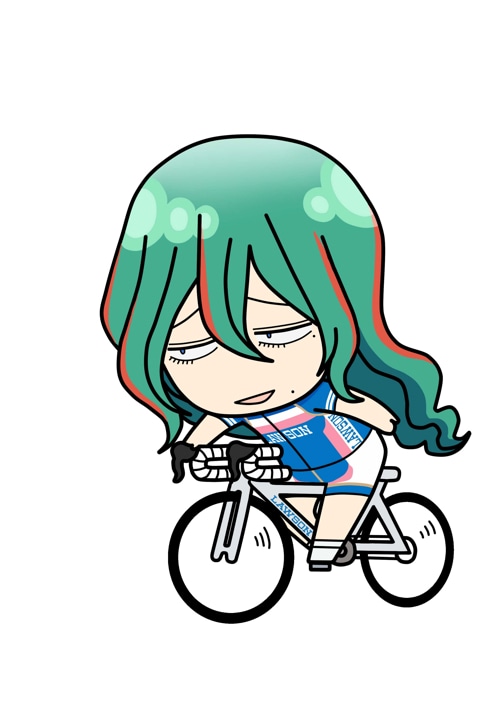 デフォルメされた描き下ろしイラスト[巻島裕介] (c)渡辺航（週刊少年チャンピオン）/劇場版弱虫ペダル製作委員会