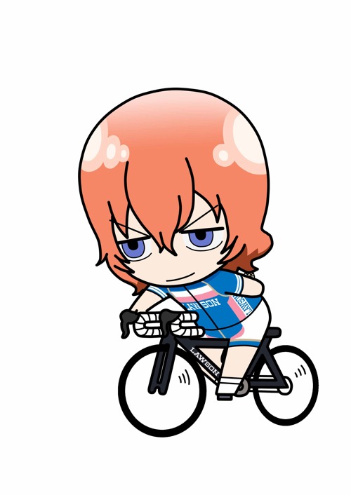 デフォルメされた描き下ろしイラスト[新開隼人] (c)渡辺航（週刊少年チャンピオン）/劇場版弱虫ペダル製作委員会