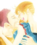 カラー複製原画が展示される、「ピース オブ ケイク番外編」収録イラスト。