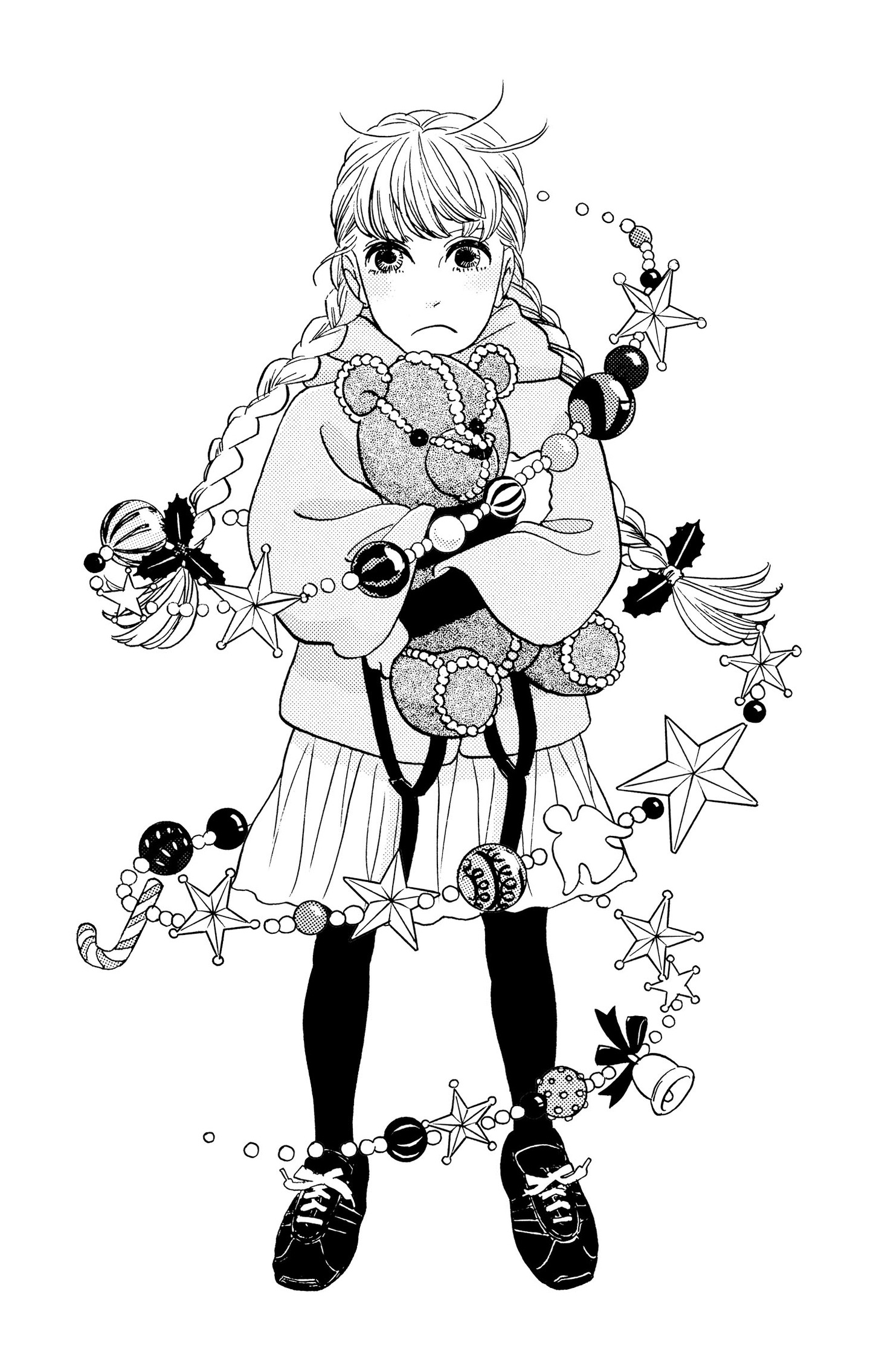 谷和野による新連載「はてなデパート」のカット。8月28日発売の月刊flowers10月号よりスタートする。