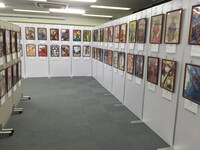 「第四回 武者絵展」の展示の様子。
