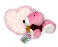 ぬいぐるみセット・リボンハートクッション付きの「シマリスぬいぐるみハートリボンセット」。(c)いがらしみきお／竹書房