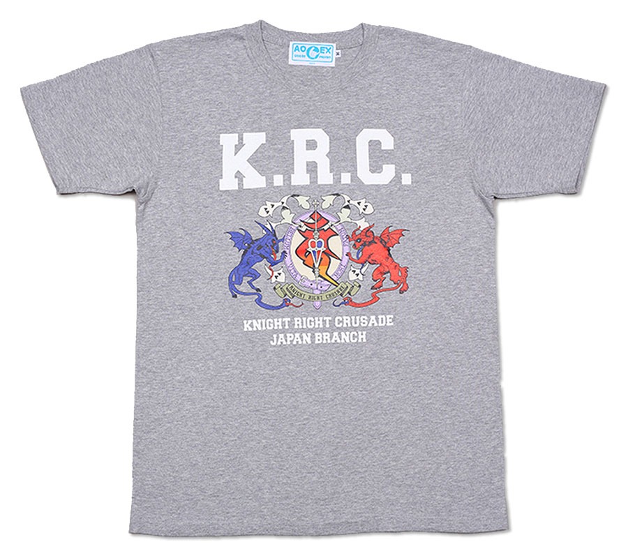 「正十字騎士團Tシャツ」（グレー）の前面。(c)加藤和恵／集英社