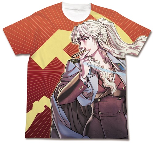 小学館のブースにて販売される「ブラック・ラグーン」の「バラライカ フルグラフィックTシャツ」。
