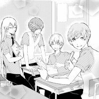 一期一振、鶯丸、江雪左文字、鶴丸国永のイラスト。(c)えとうよだき/白泉社