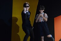 舞台「こどものおもちゃ」公開稽古より、玲と剛。