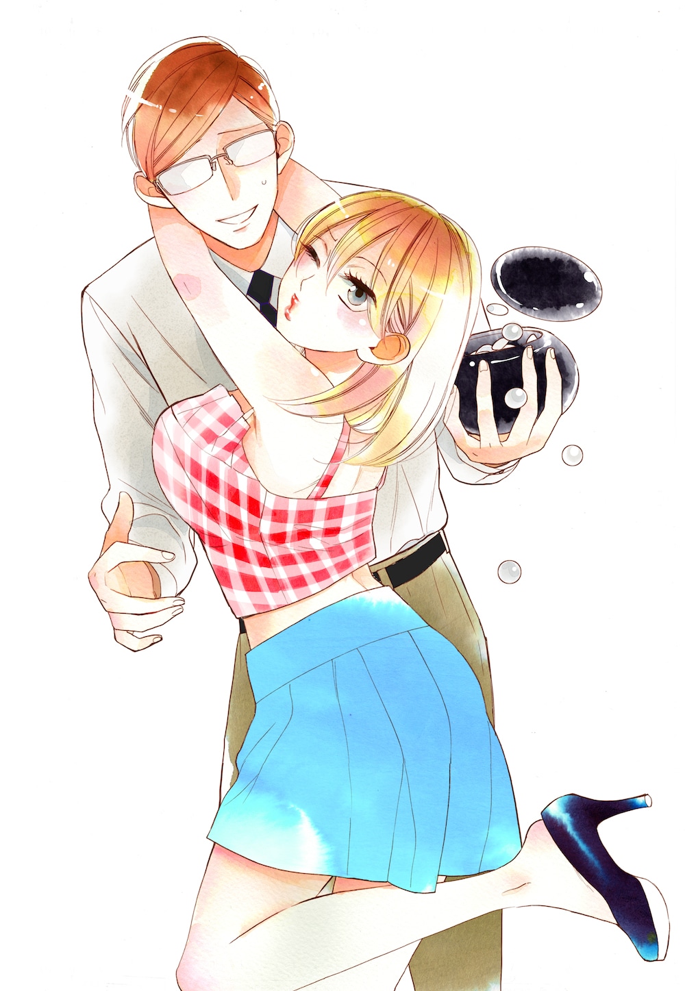 りっちゃん＆飯塚さんが描かれた幻の表紙イラスト。
