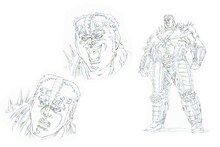 「北斗の拳 イチゴ味」アニメ版のフドウ設定画。 (c)武論尊・原哲夫/NSP 1983,(c)イチゴ味 2015