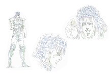 「北斗の拳 イチゴ味」アニメ版のレイ設定画。 (c)武論尊・原哲夫/NSP 1983,(c)イチゴ味 2015