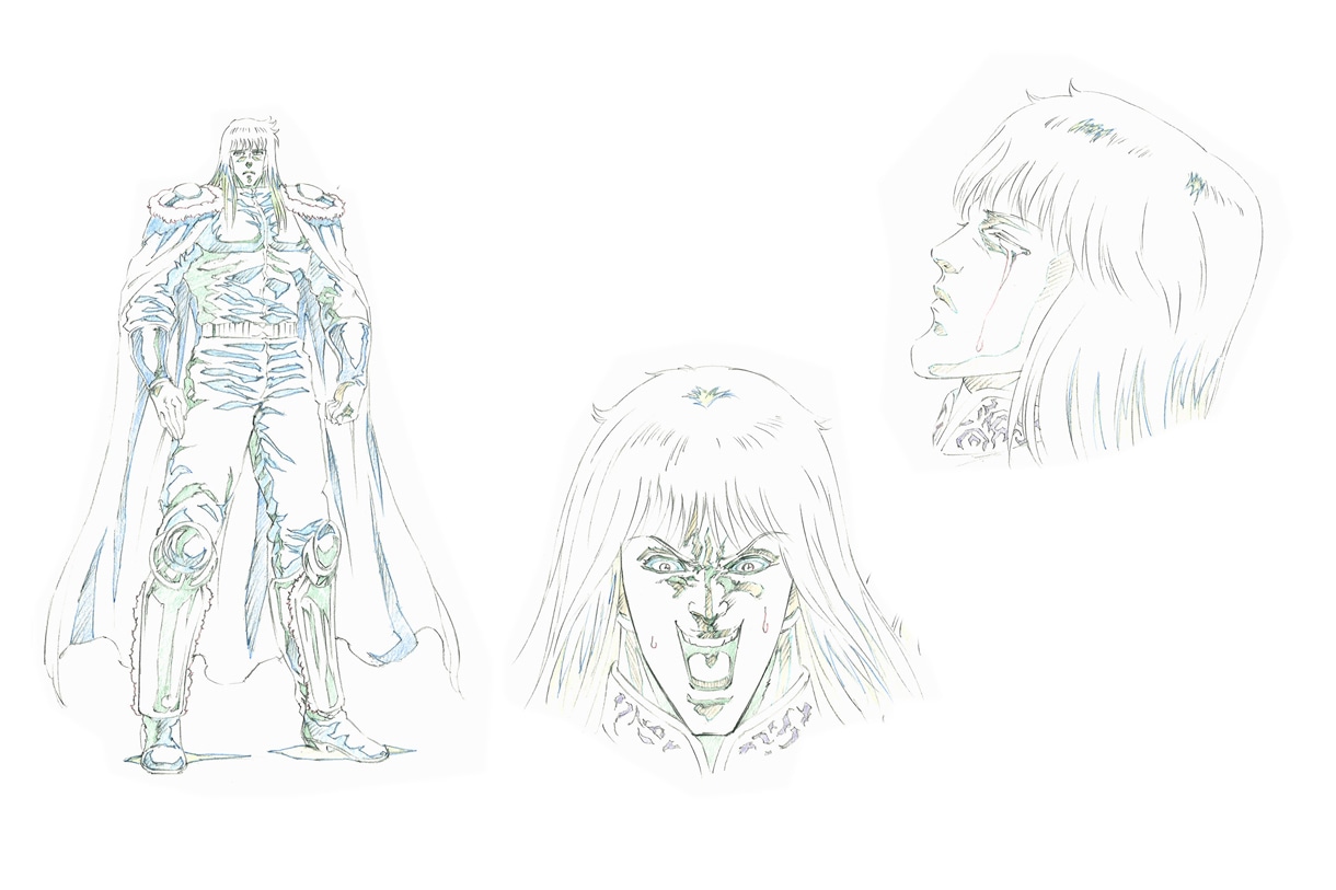 「北斗の拳 イチゴ味」アニメ版のシン設定画。 (c)武論尊・原哲夫/NSP 1983,(c)イチゴ味 2015