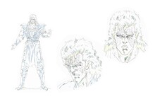 「北斗の拳 イチゴ味」アニメ版のシュウ設定画。 (c)武論尊・原哲夫/NSP 1983,(c)イチゴ味 2015