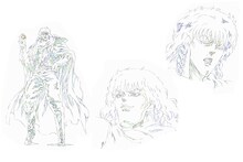 「北斗の拳 イチゴ味」アニメ版のユダ設定画。 (c)武論尊・原哲夫/NSP 1983,(c)イチゴ味 2015