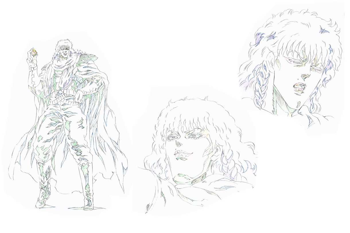 「北斗の拳 イチゴ味」アニメ版のユダ設定画。 (c)武論尊・原哲夫/NSP 1983,(c)イチゴ味 2015