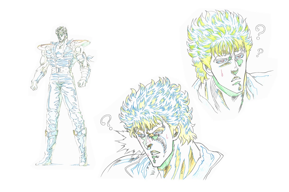 「北斗の拳 イチゴ味」アニメ版のケンシロウ設定画。 (c)武論尊・原哲夫/NSP 1983,(c)イチゴ味 2015