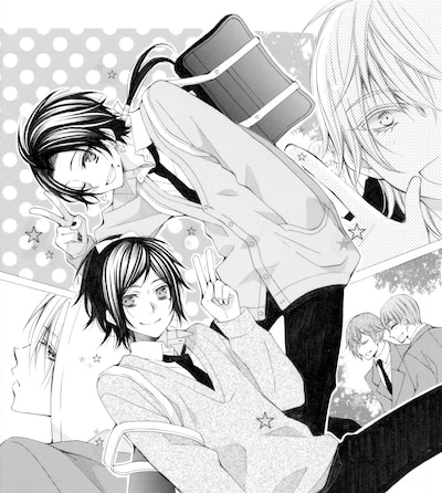 加州清光と大和守安定を中心としたイラスト。(c)真柴なお/白泉社