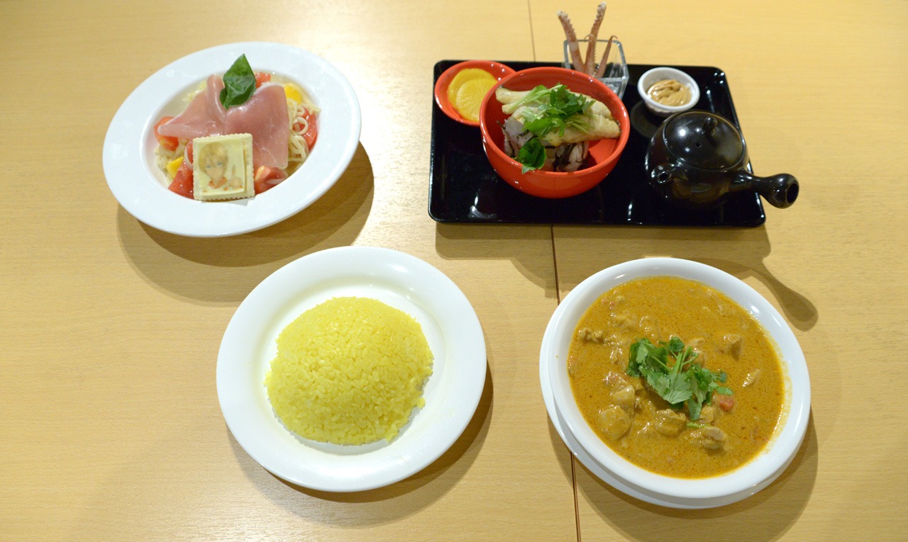 ソーマ、タクミ、葉山をそれぞれモチーフにしたメニュー。