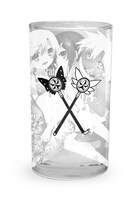 先行販売アイテムの「イリヤ・美遊・クロエ グラス」裏面。