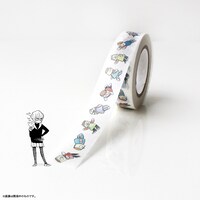 「スペシャル文具セット」「文具セット」のマスキングテープ。乱の大好きなマスコットキャラ・プリンくんがあしらわれており、計16体すべてが描き下ろし。